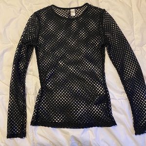 H&M long sleeve net shirt